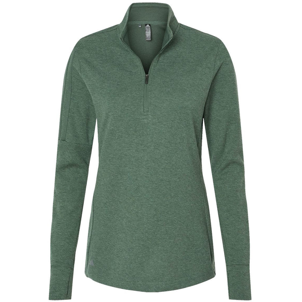 Adidas Women's 3-Stripes Quarter-Zip Sweater