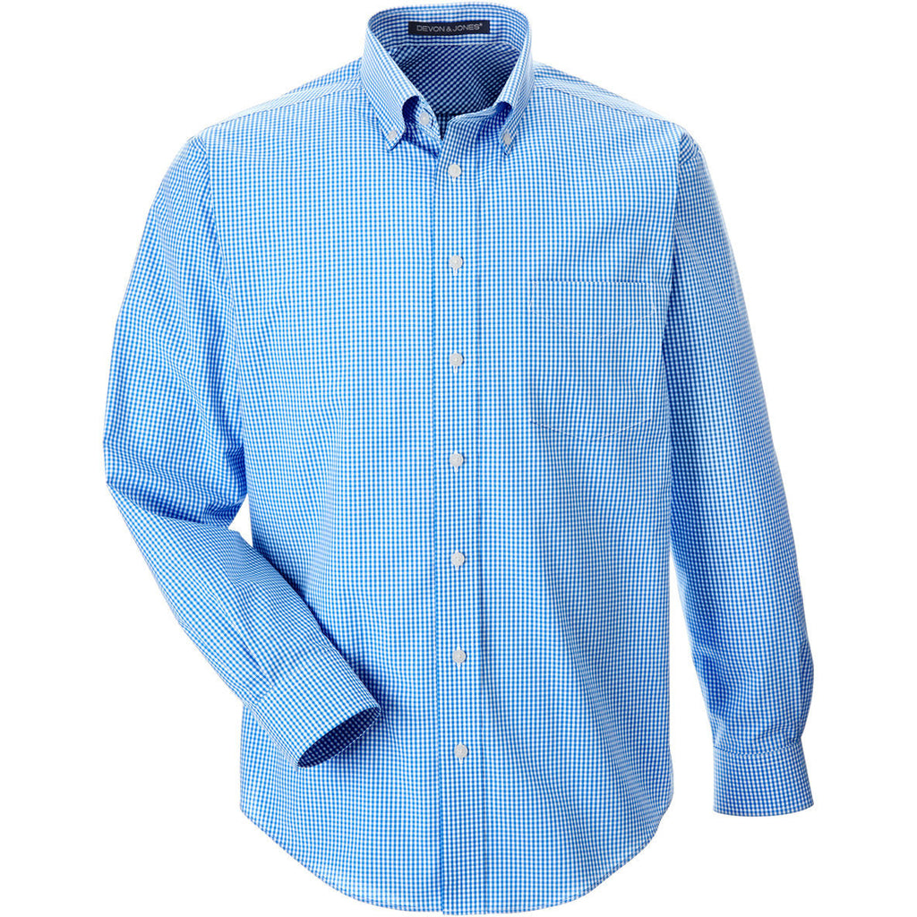 Devon & Jones Men's Crown Collection® Gingham Check Woven Dress Shirt